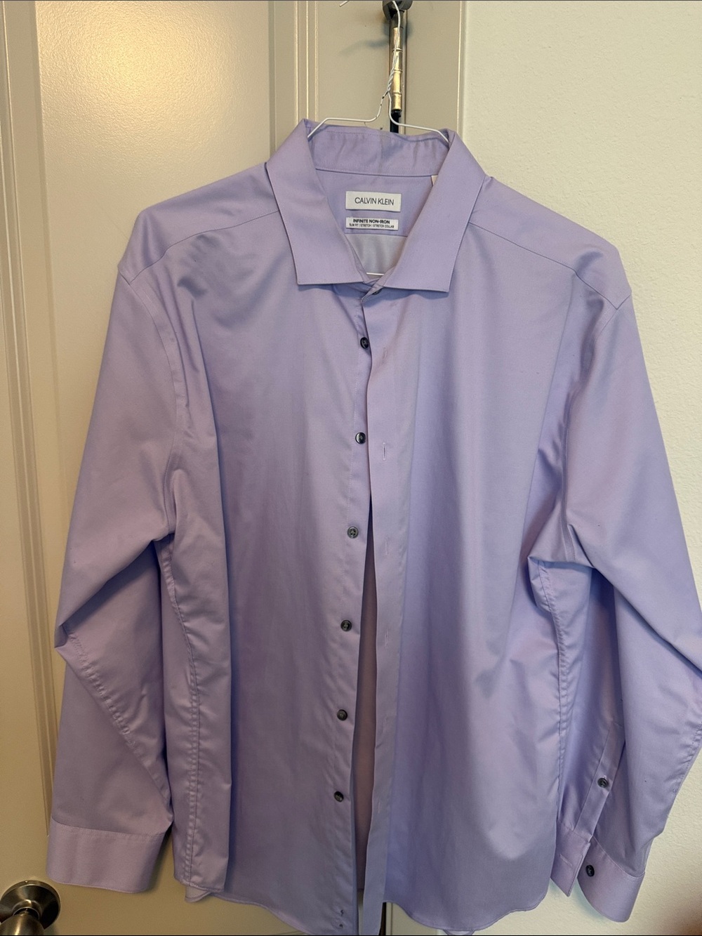 Calvin Klein Men's Light Purple Dress Shirt